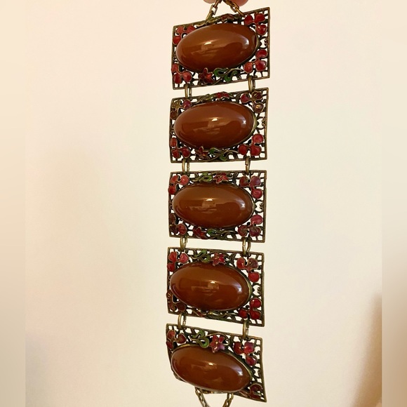 Fairycore Red and Golden Bracelet - Picture 2 of 5